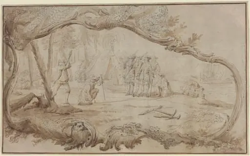 The Landing of the Dutch Expedition Party in New York, by Hubert François Gravelot