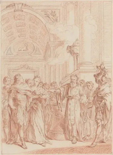 Tremblez malheureux Roi, votre Règne est passe, by Hubert François Gravelot