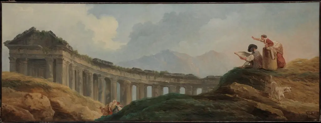 A Colonnade in Ruins, by Hubert Robert