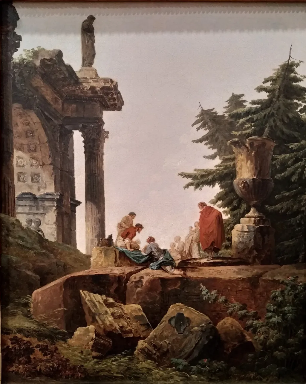 Arch of Triumph in Ruins, by Hubert Robert, oil, 1790