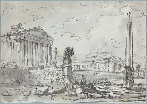 Fantasy on an Ancient Campidoglio, by Hubert Robert