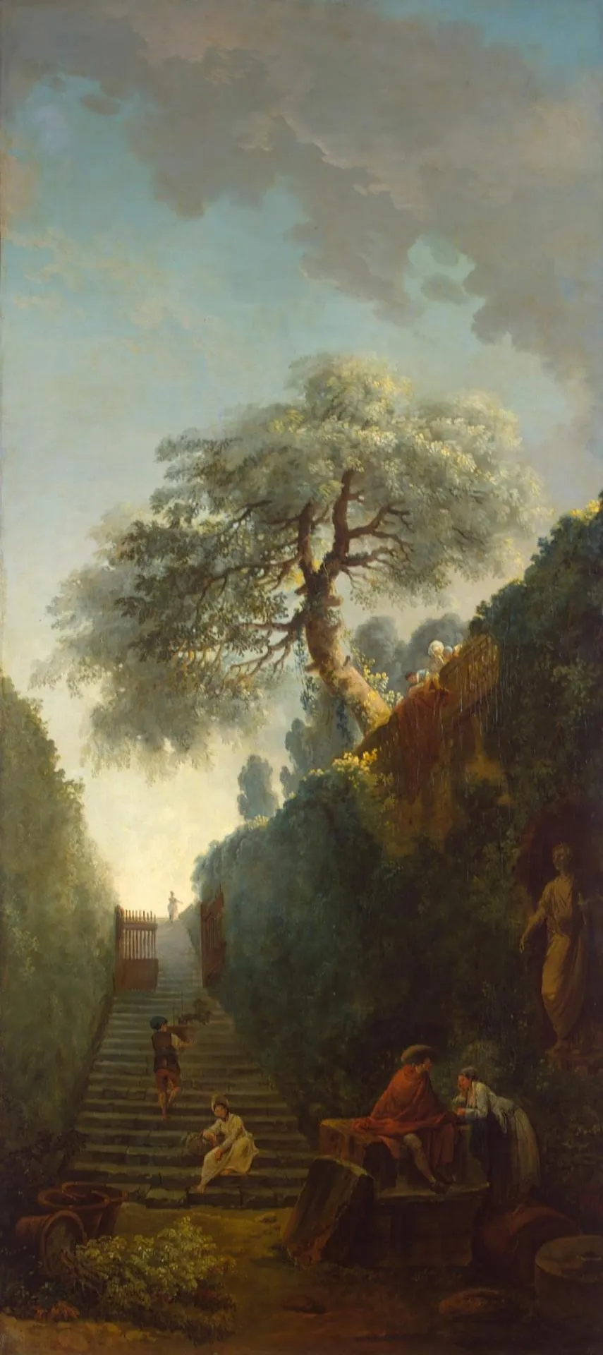 Green Wall, by Hubert Robert, oil, 1796