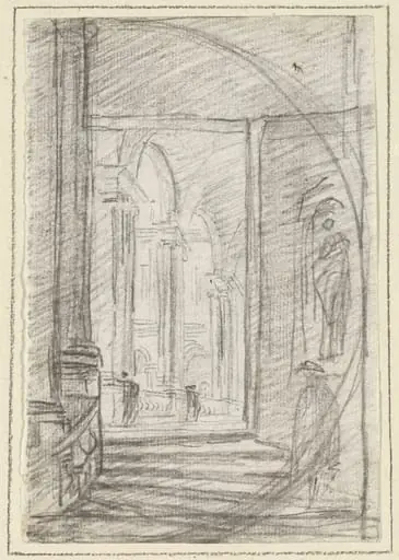 Interior of a Roman Palace, by Hubert Robert