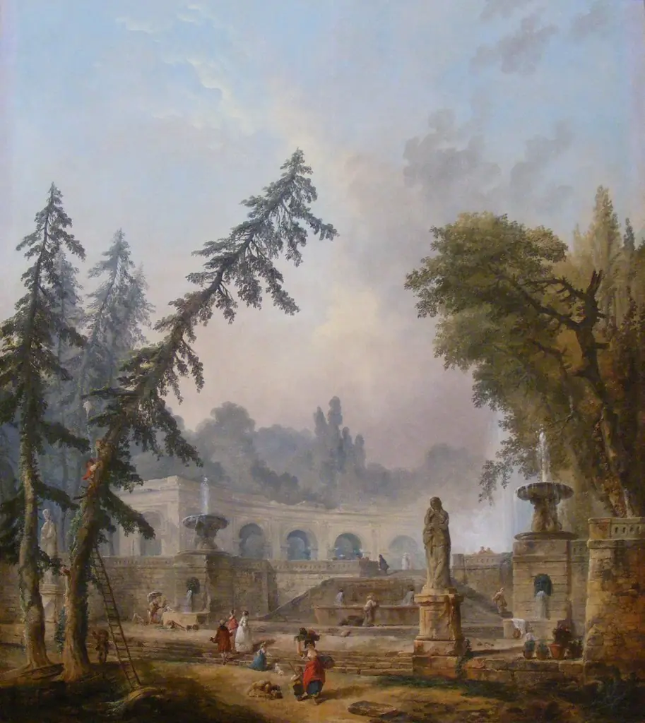 Landscape, by Hubert Robert
