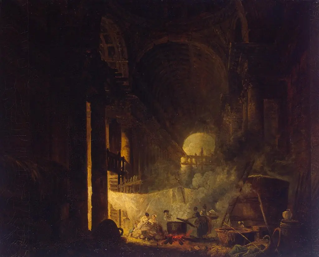 Laundresses in the Ruins, by Hubert Robert