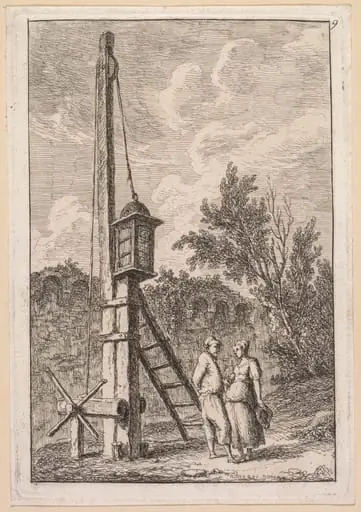Le Poteau, by Hubert Robert
