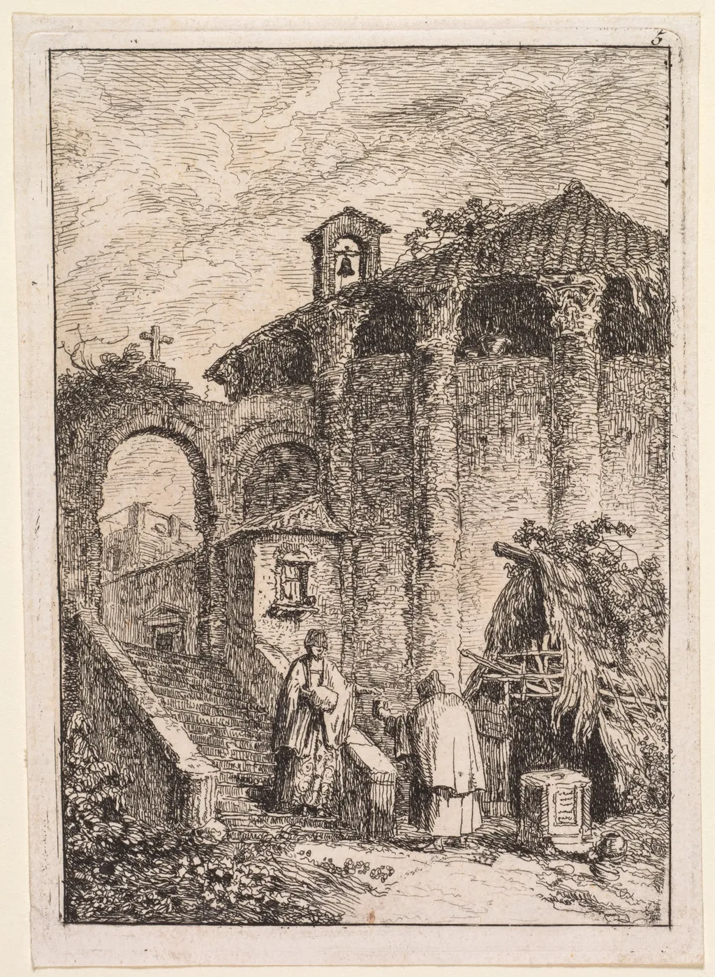 Le Temple Antique, by Hubert Robert, 1764