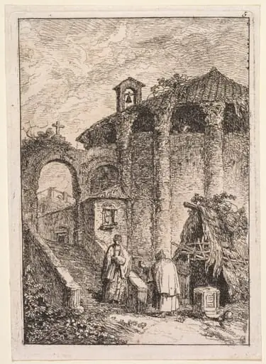 Le Temple Antique, by Hubert Robert
