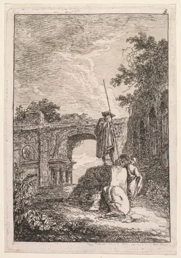 Les Soirées de Rome:  L'Arc de triomphe, by Hubert Robert