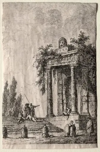 Les Soirées de Rome: The Stairs, by Hubert Robert