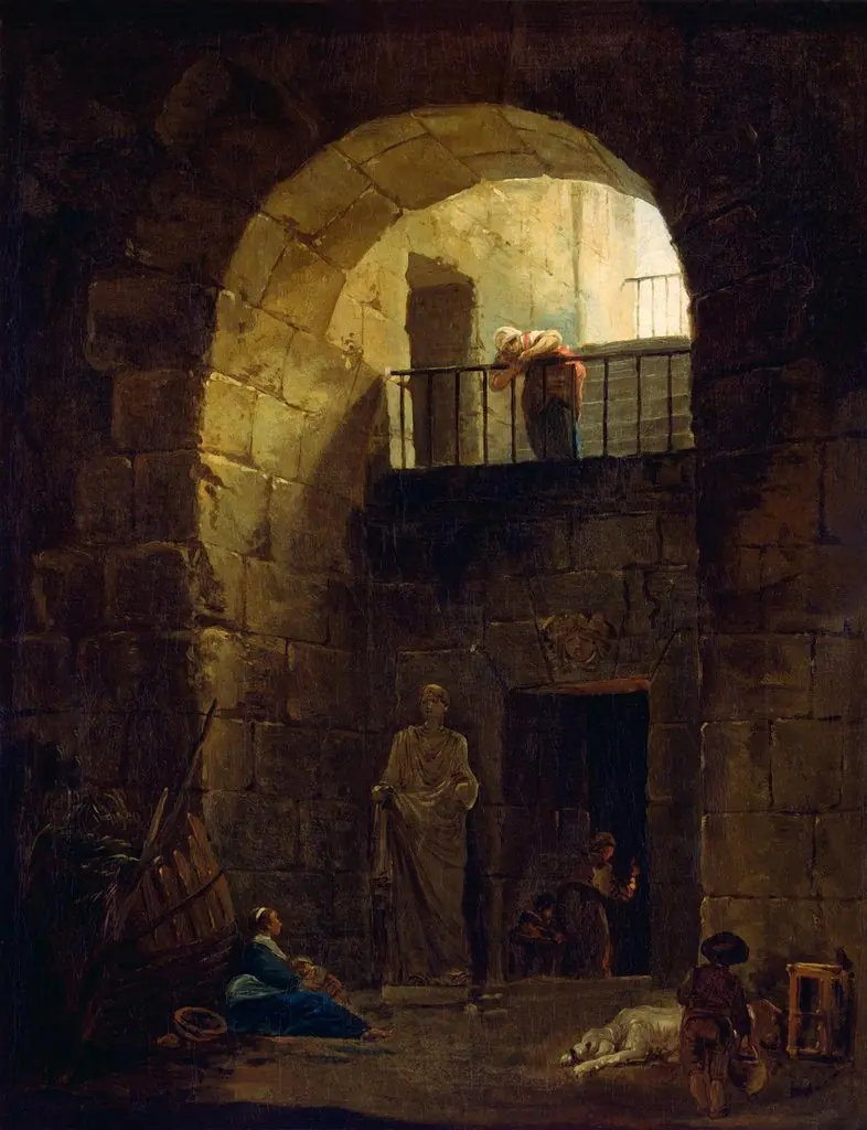 Neglected Statue, by Hubert Robert