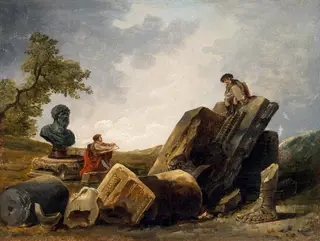 Painters, by Hubert Robert, 1796