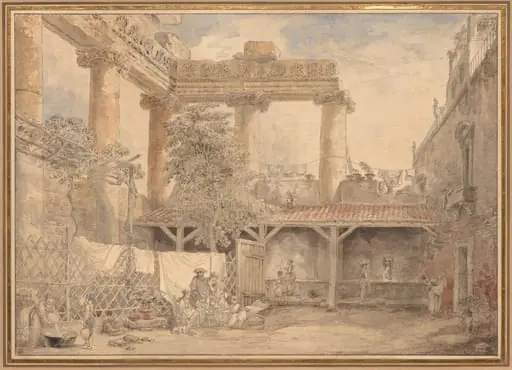 Roman Ruins, Villa Pamfili, by Hubert Robert