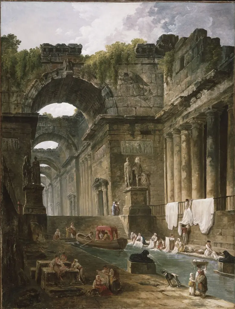 Ruins of a Roman Bath with Washerwomen