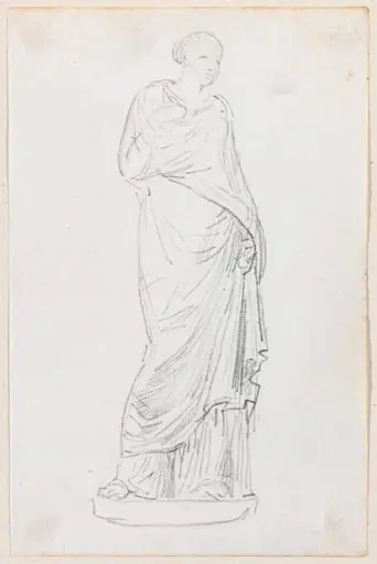 Statue of a Female in a Toga, by Hubert Robert