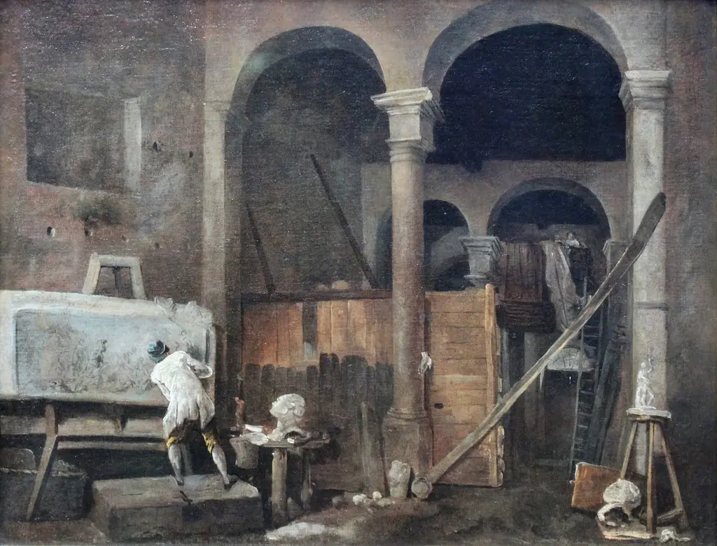 The Artist's Studio, by Hubert Robert