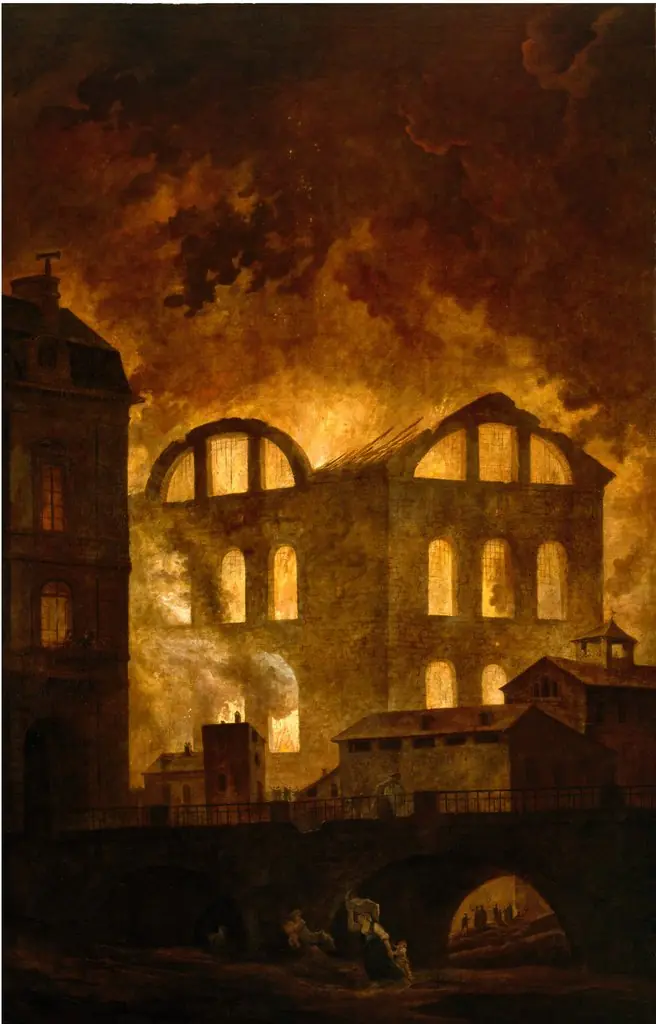 The Fire at the Opera House of the Palais-Royal, by Hubert Robert