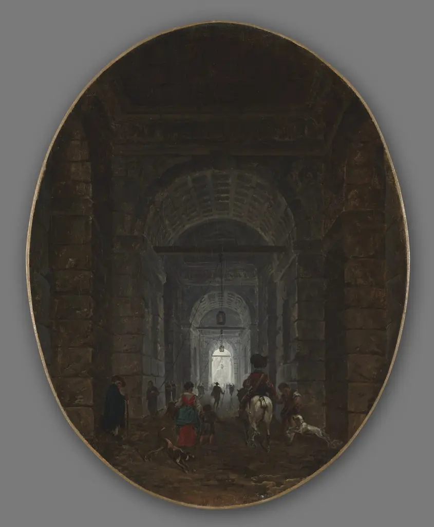The Grotto of Posillipo, by Hubert Robert, 1769