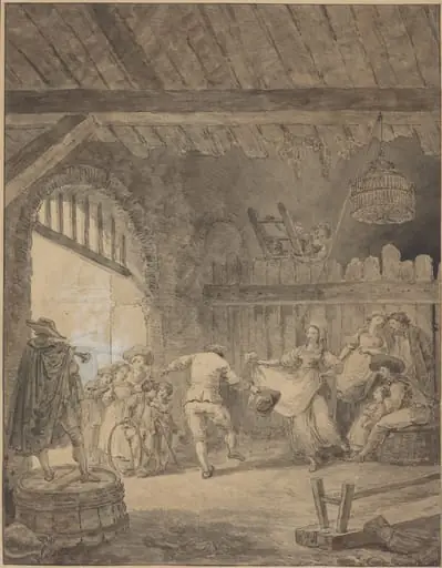 The Peasant Dance, by Hubert Robert