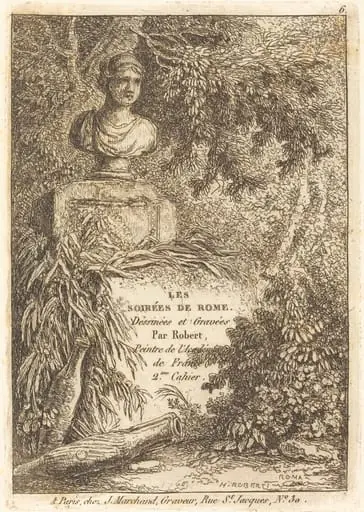 The Portrait Bust, by Hubert Robert