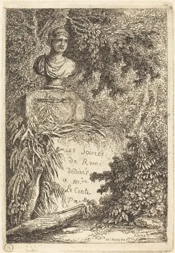The Portrait Bust, by Hubert Robert