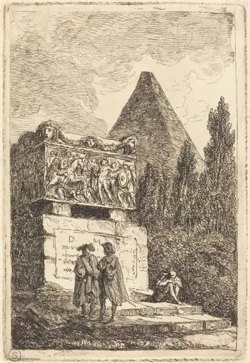 The Sarcophagus, by Hubert Robert