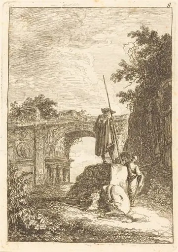 The Triumphal Arch, by Hubert Robert
