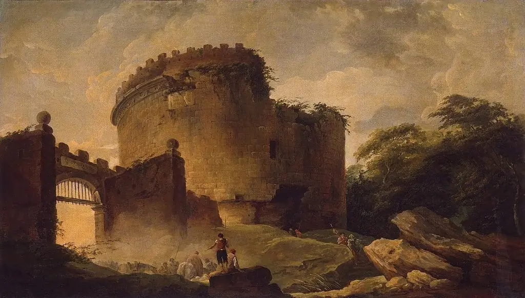 Tomb of Cecilia Metella, by Hubert Robert