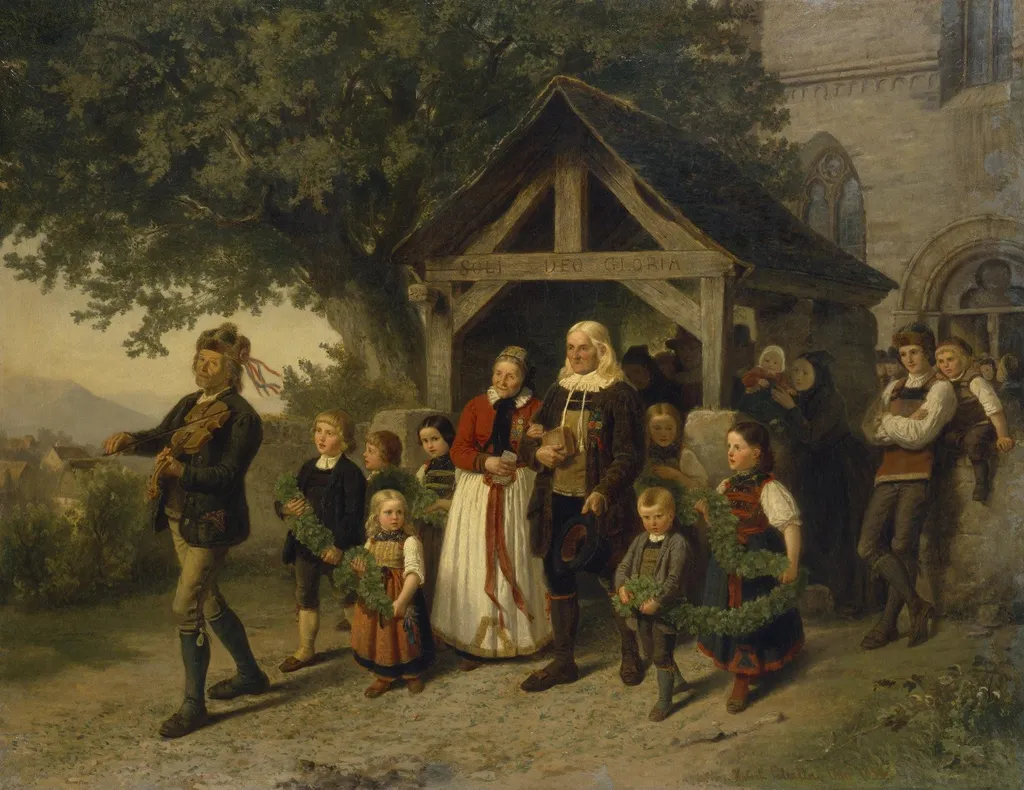 Golden Wedding, by Hubert Salentin, oil, 1857