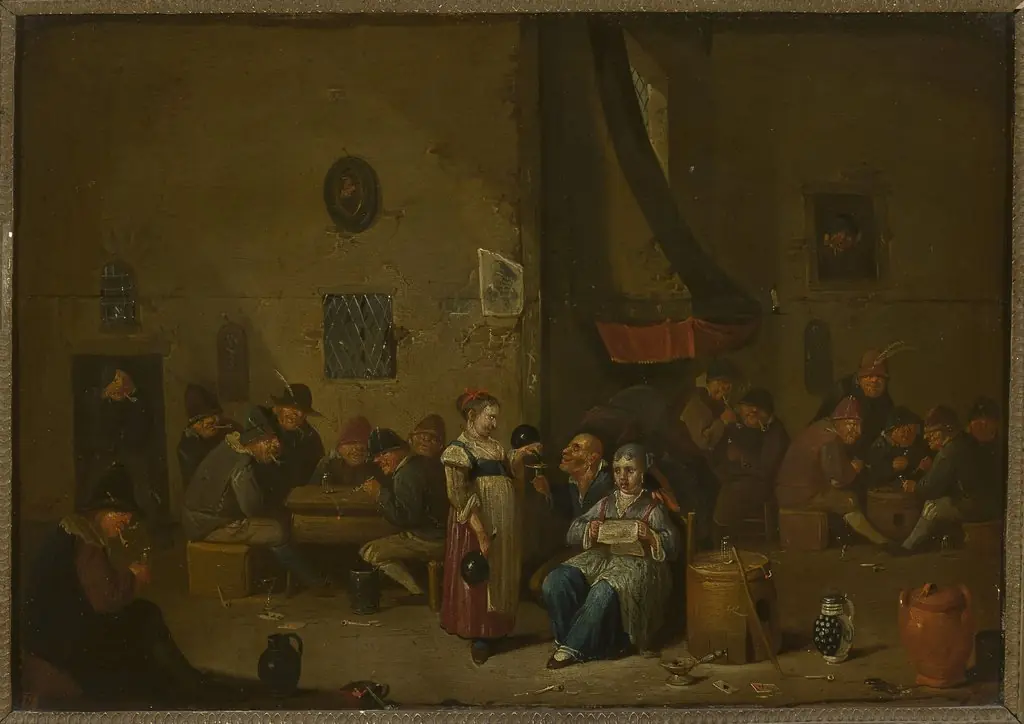 Genre scene in a tavern, by Hubert van Ravesteyn