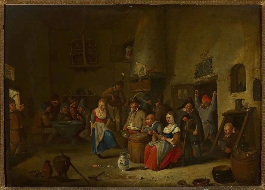 Merry-making in a tavern, by Hubert van Ravesteyn