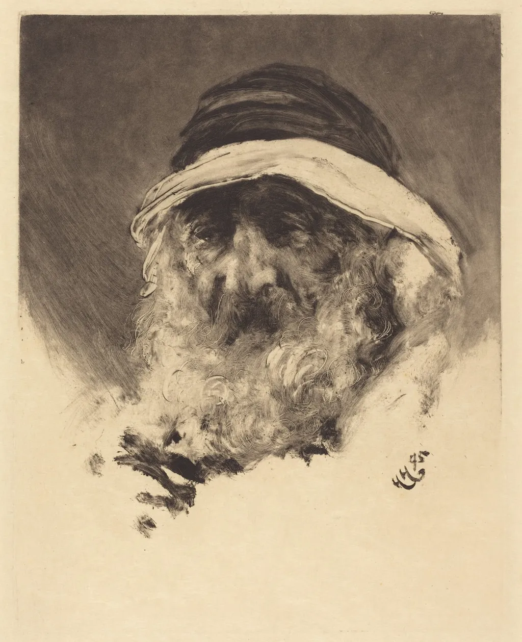 Study of an Arab Head, by Hubert von Herkomer, 1895
