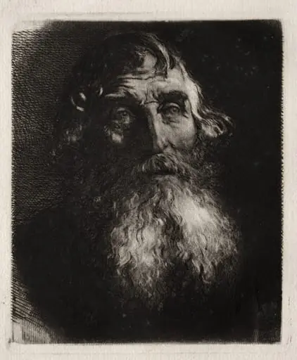 Study of an Old Man's Head, by Hubert von Herkomer