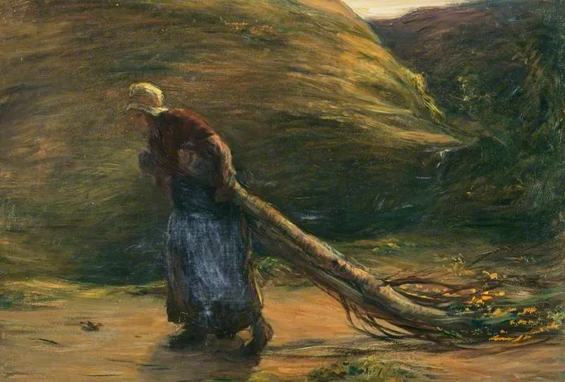 A Study for 'A Toiler of the Hills' (NG 1444), by Hugh Cameron, oil, 1870
