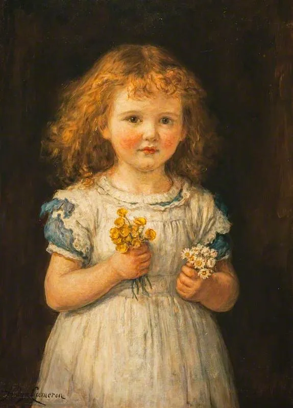 Buttercups and Daisies, by Hugh Cameron, oil, 1891