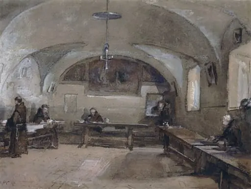 Interior of the Capuchin Convent at Albano, by Hugh Carter