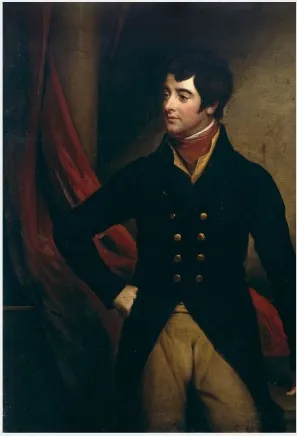 Portrait of Lord Edward FitzGerald (1763-1798), by Hugh Douglas Hamilton, oil, 1799