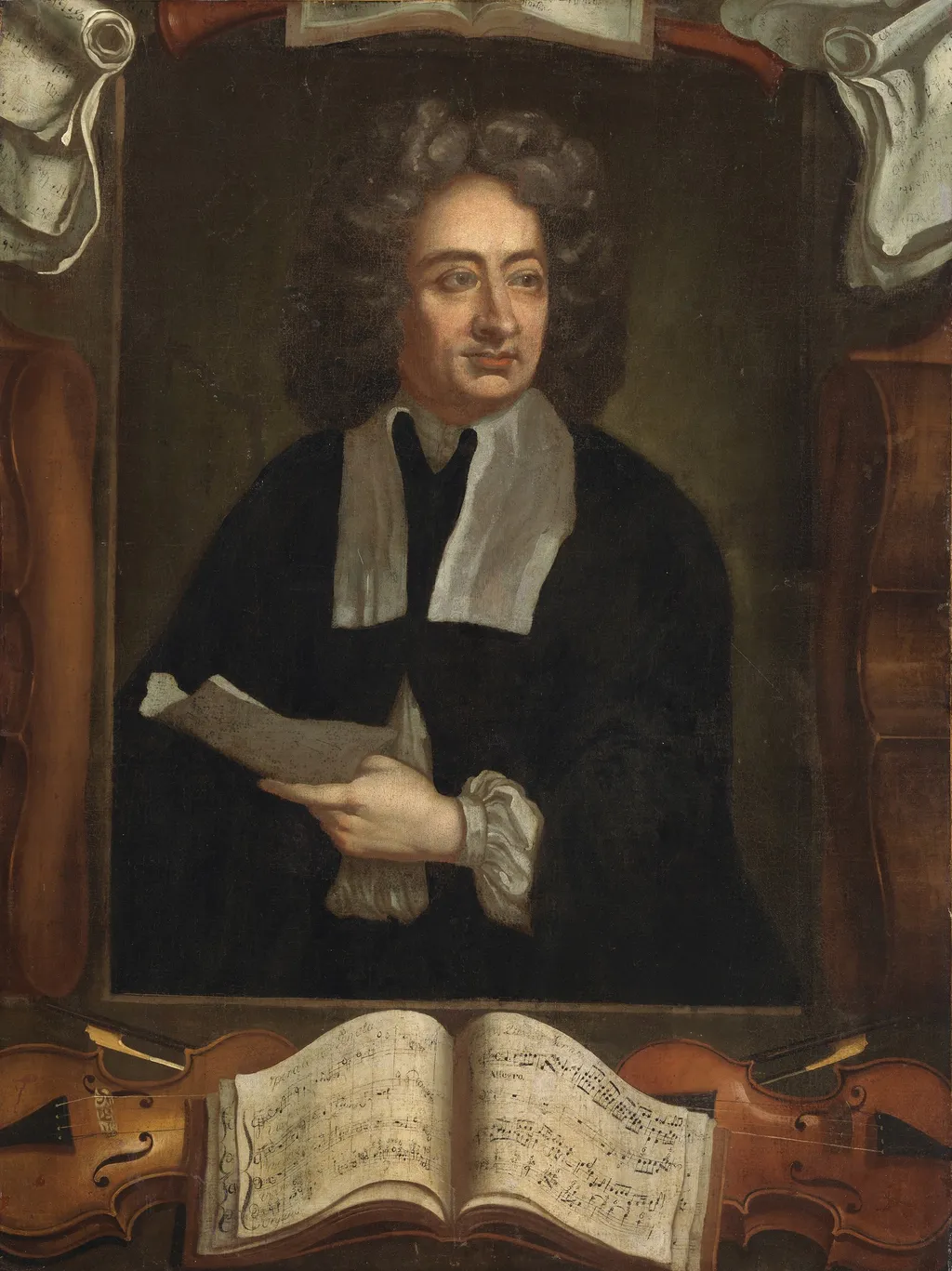 Portrait of Arcangelo Corelli (1653-1713), Composer and Violinist, by Hugh Howard, oil, 1700