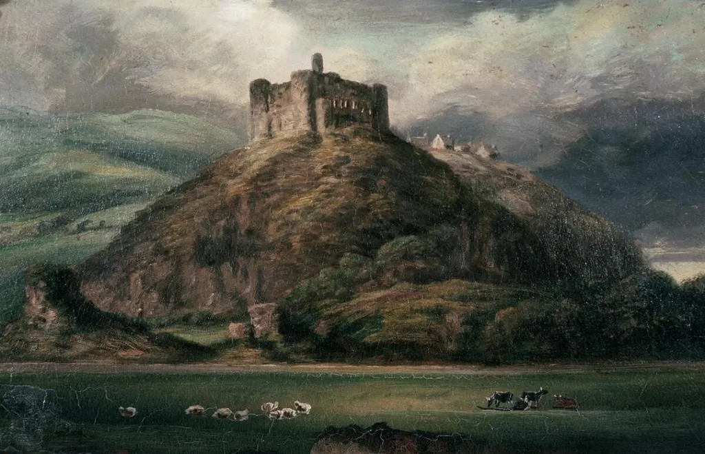 Harlech Castle, by Hugh Hughes, oil, 1846