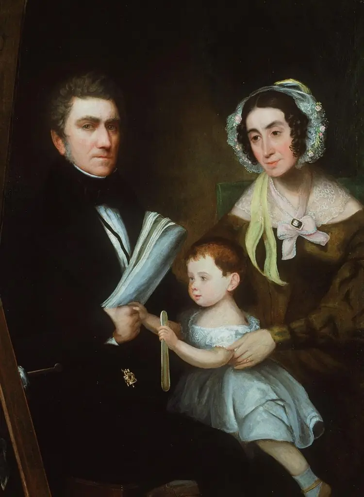 Hugh Hughes, ei wraig a'i blentyn, by Hugh Hughes