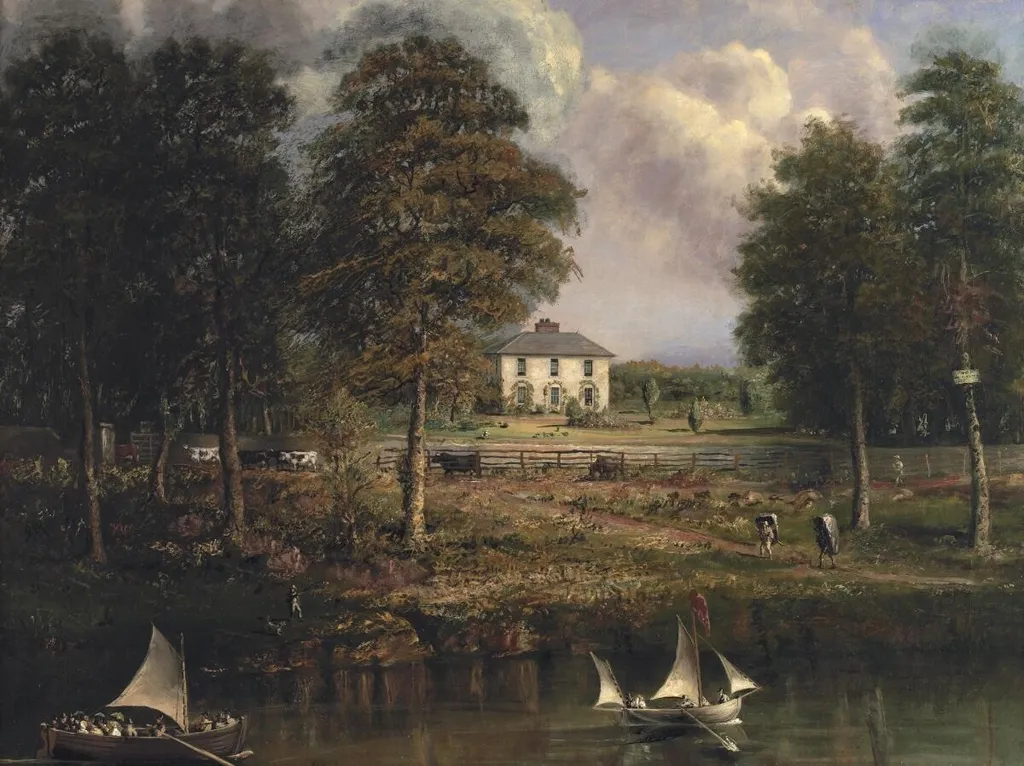View of Pibwrwen, by Hugh Hughes, oil, 1846