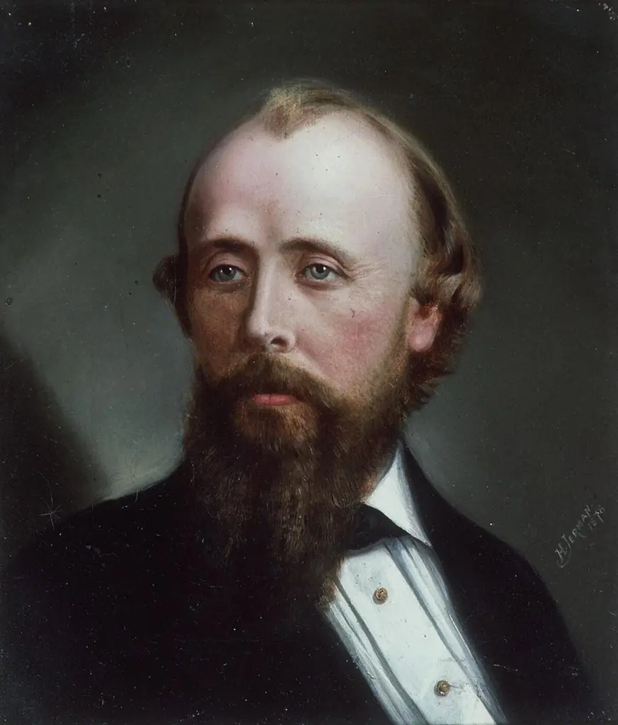 Portrait of a bearded man, by Hugh Jerman