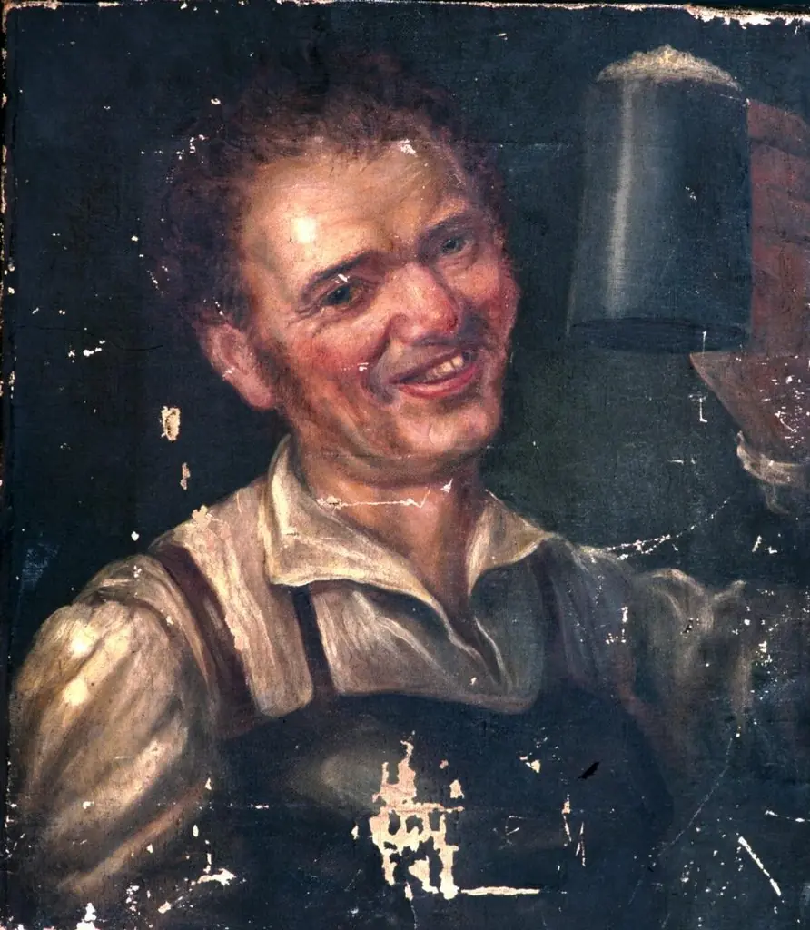 Self portrait, by Hugh Jerman