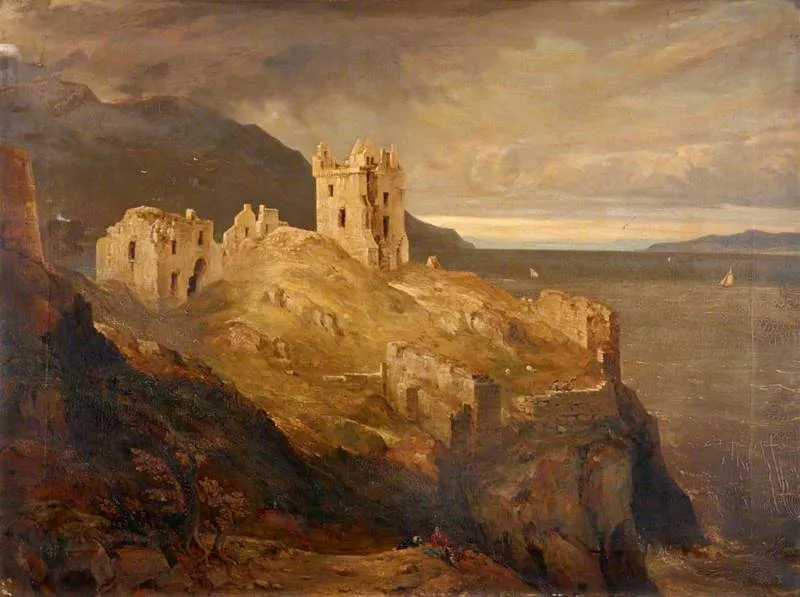 Castle Urquhart, Loch Ness, by Hugh William Williams, oil, 1811