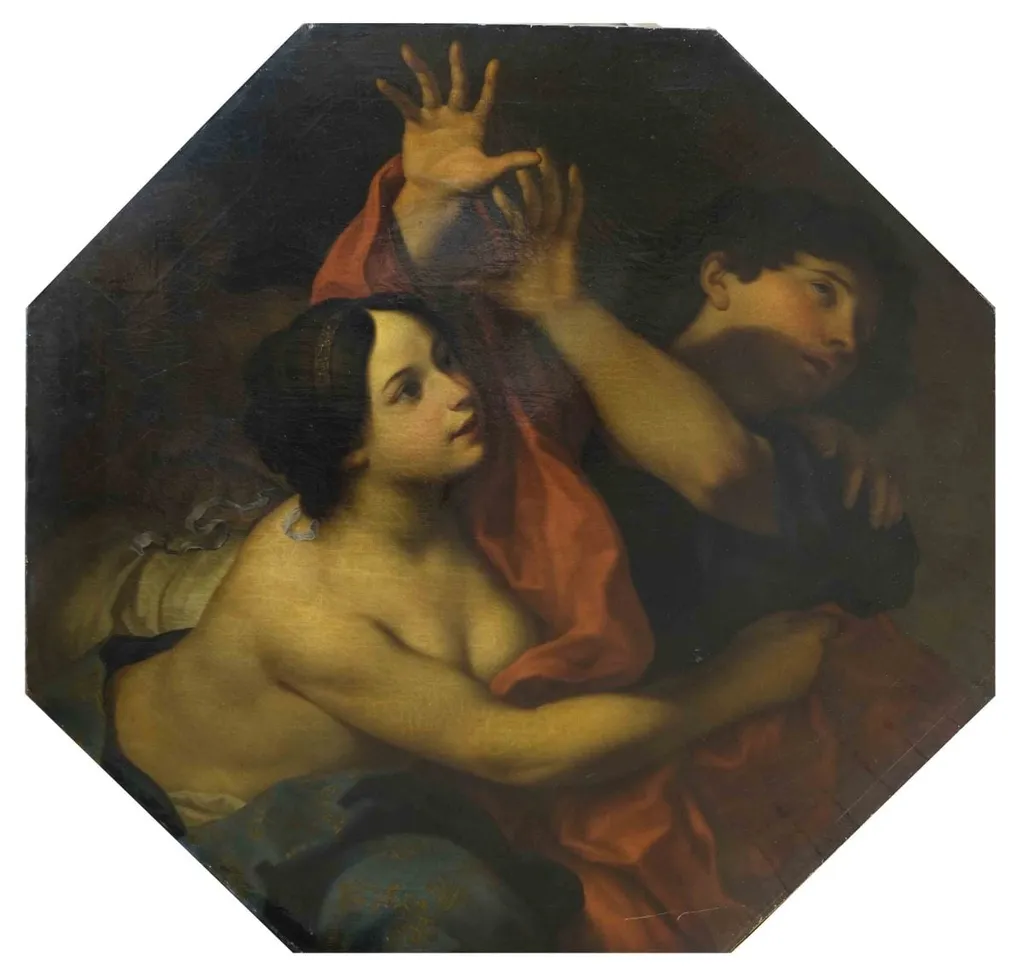 Iosif și soția lui Putifar, by Hugo Kołłątaj, unspecified