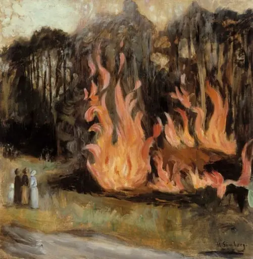 Kokkotulia, by Hugo Simberg