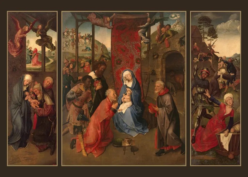 Adoration of the Magi (Triptych), by Hugo Van der Goes