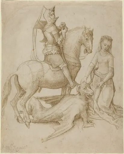 Saint George and the Dragon, by Hugo Van der Goes