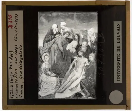 Hugo van der Goes. Diptych of Sin and Redemption Panel right: Lamentation of Christ