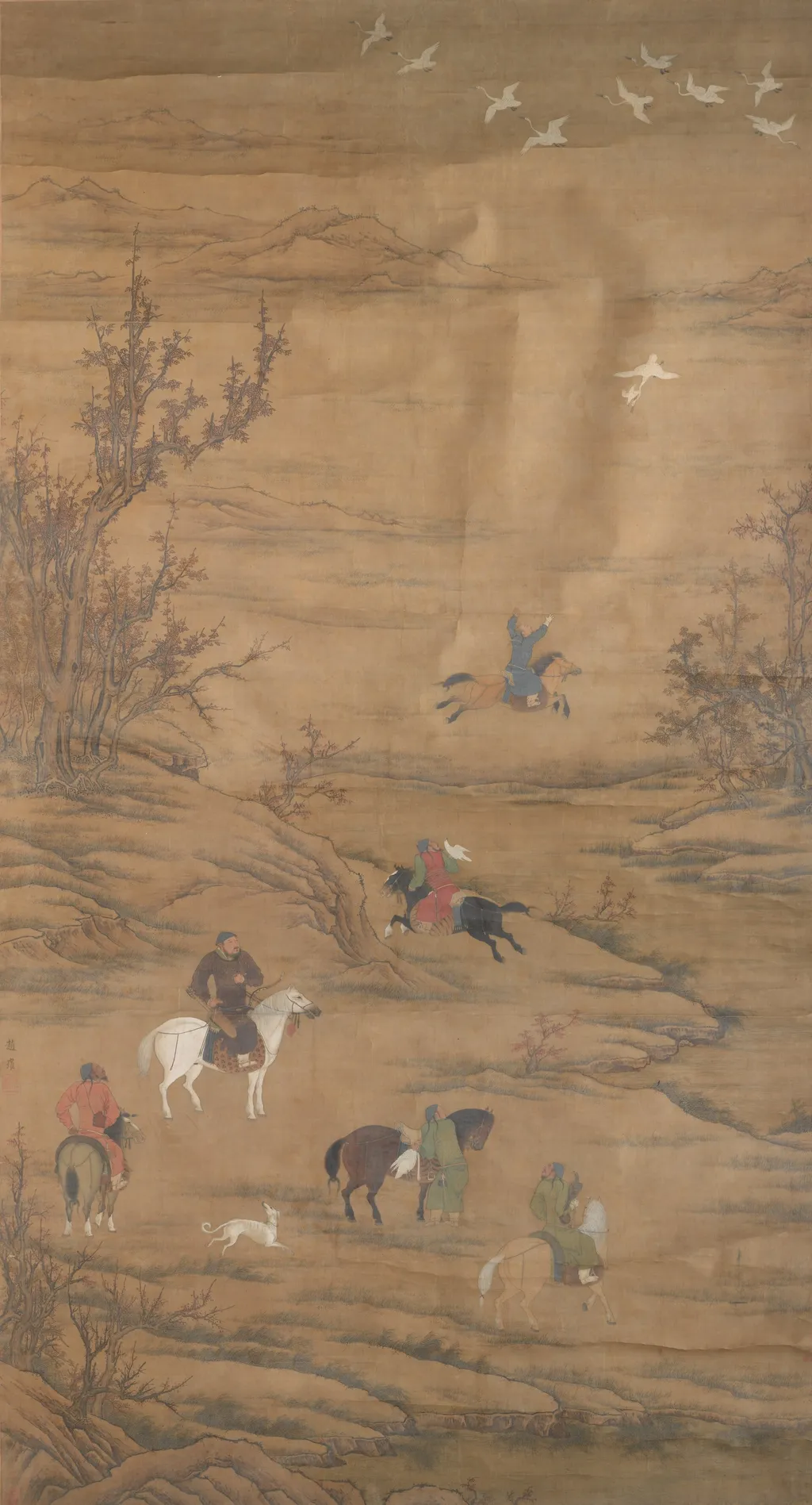 Hunting on Horses, unspecified, 1750